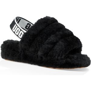 Black UGG Fluff Yeah Genuine Shearling Slipper